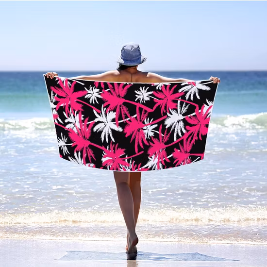 100% Polyester Customized Microfiber Beach Sports Gym Travel Towel Bath Towel