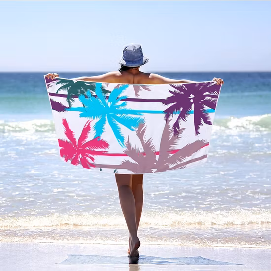 100% Polyester Customized Microfiber Beach Sports Gym Travel Towel Bath Towel